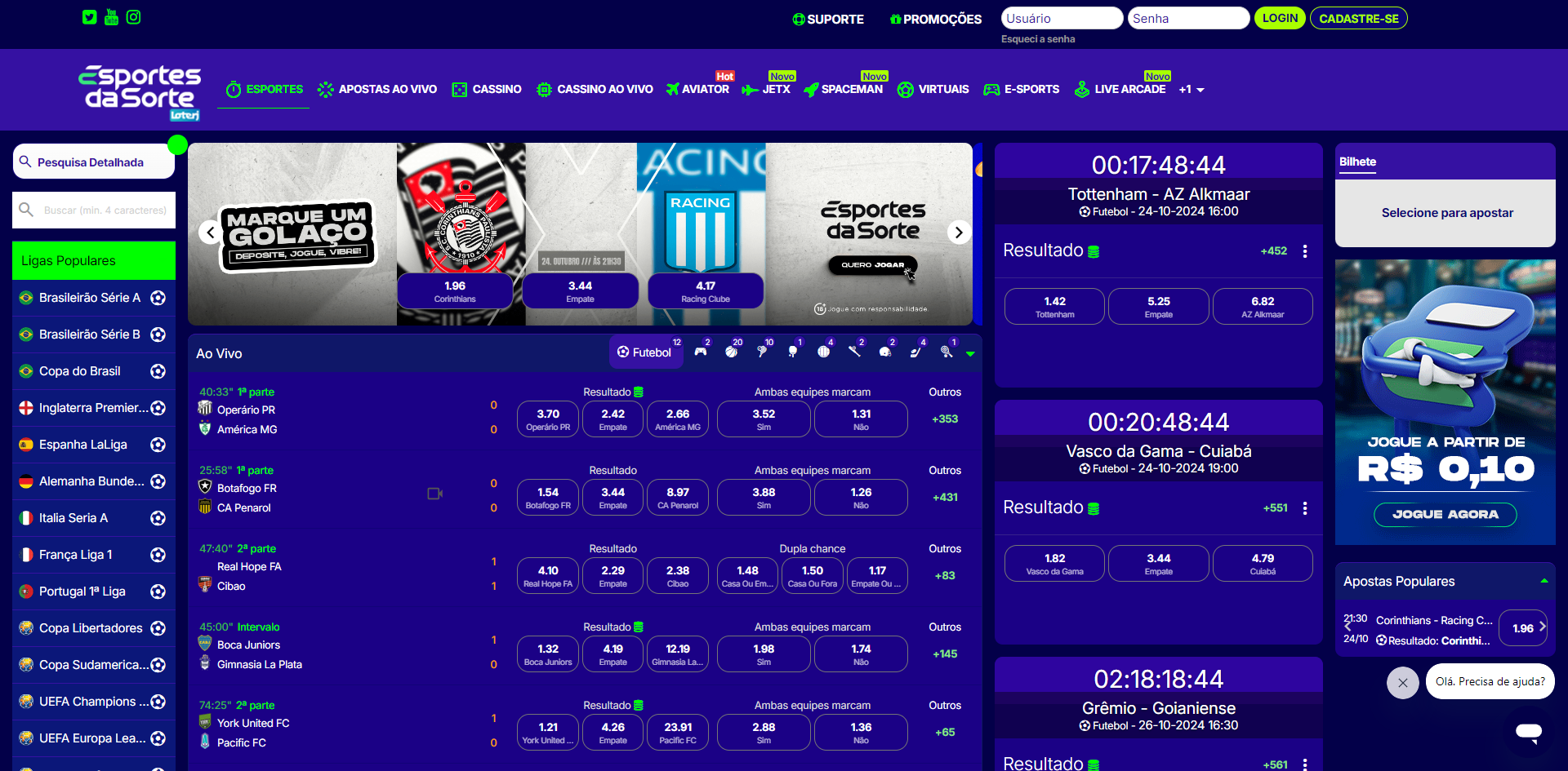 ESPORTES DA SORTE